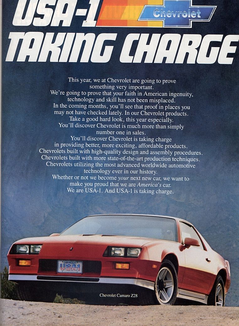 1983 Chevrolet Auto Advertising